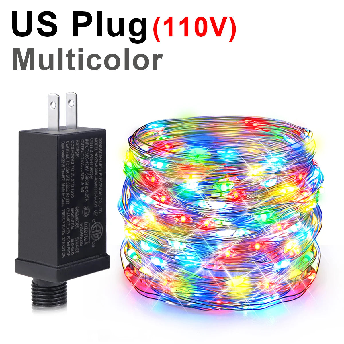 guirlande lumineuse décorative blanc chaud moderne 24V IP65 100LEDs 10mètres