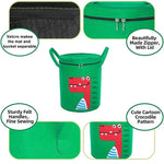 paniers rangement animaux tigre crocodile éléphant jouets gris vert beige couvercle poignées amovibles enfants