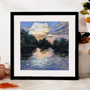 cadre photo bois moderne tableaux encadrés paysages fleursintérieur décoration chambre épuré