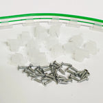 clips fixation blancs rectangulaires perforations pratique utilitaire vis 5v 12v 24v led strip montages