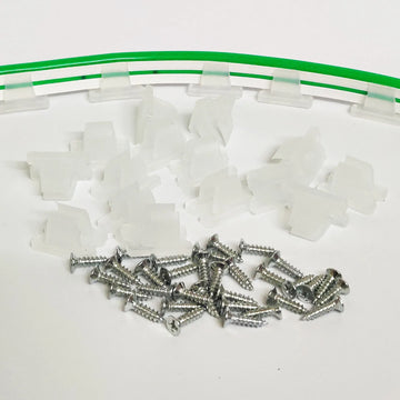 clips fixation blancs rectangulaires perforations pratique utilitaire vis 5v 12v 24v led strip montages