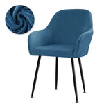 housse chaise velours moderne orange bleu beige vert rouge violette bleu marine polyestèreversible universal