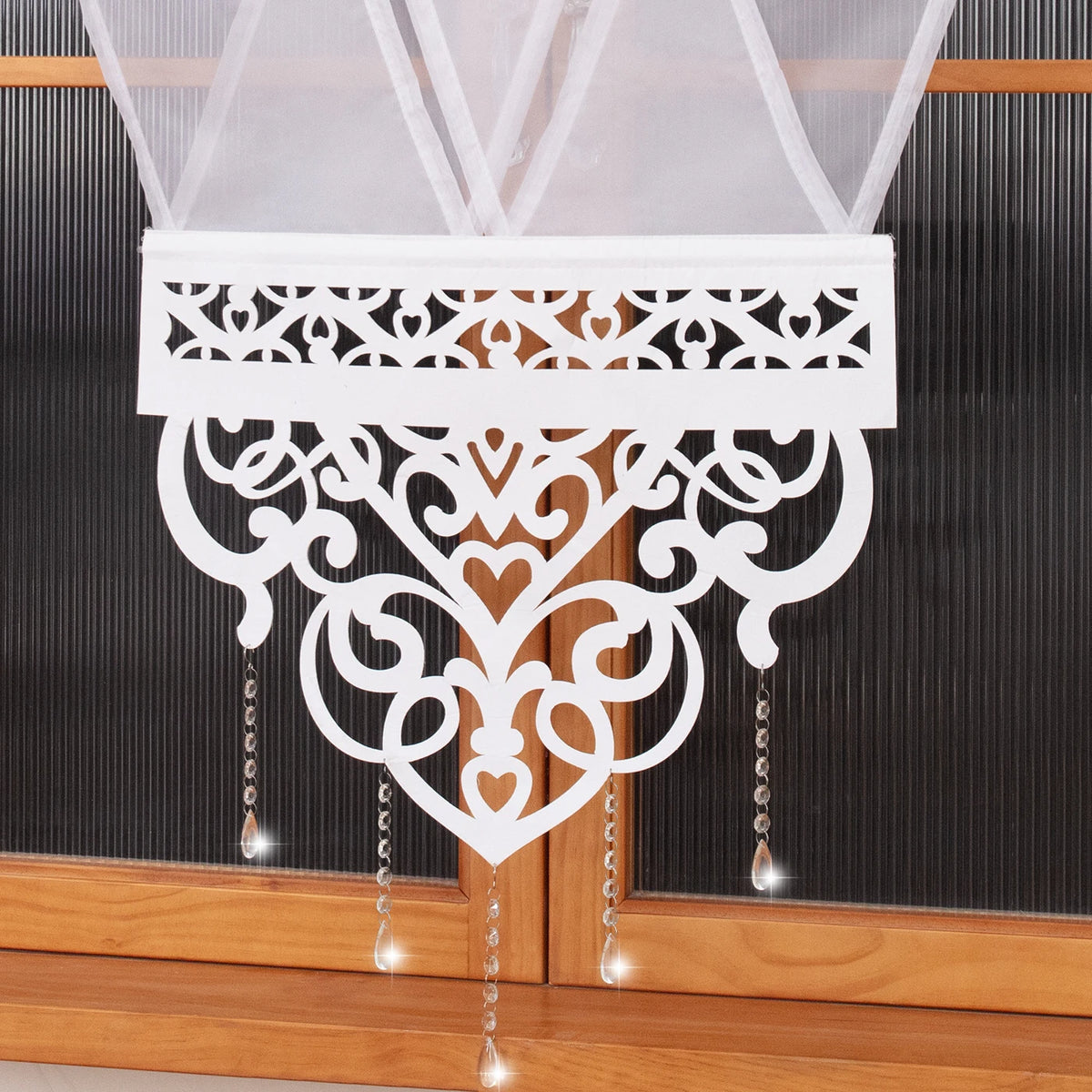 rideau blanc ajouré semi transparent classique décoratives tissu polyester ornemental chambre salonhôtel
