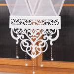 rideau blanc ajouré semi transparent classique décoratives tissu polyester ornemental chambre salonhôtel