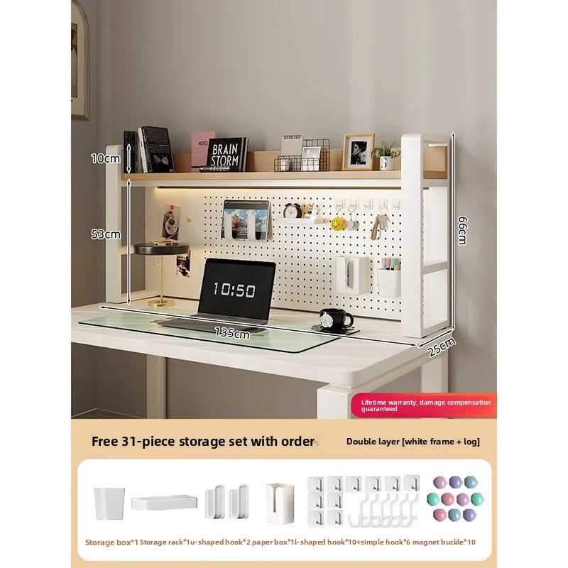 étagère murale métal panneau perforé rangement bois blanc noir moderne robuste