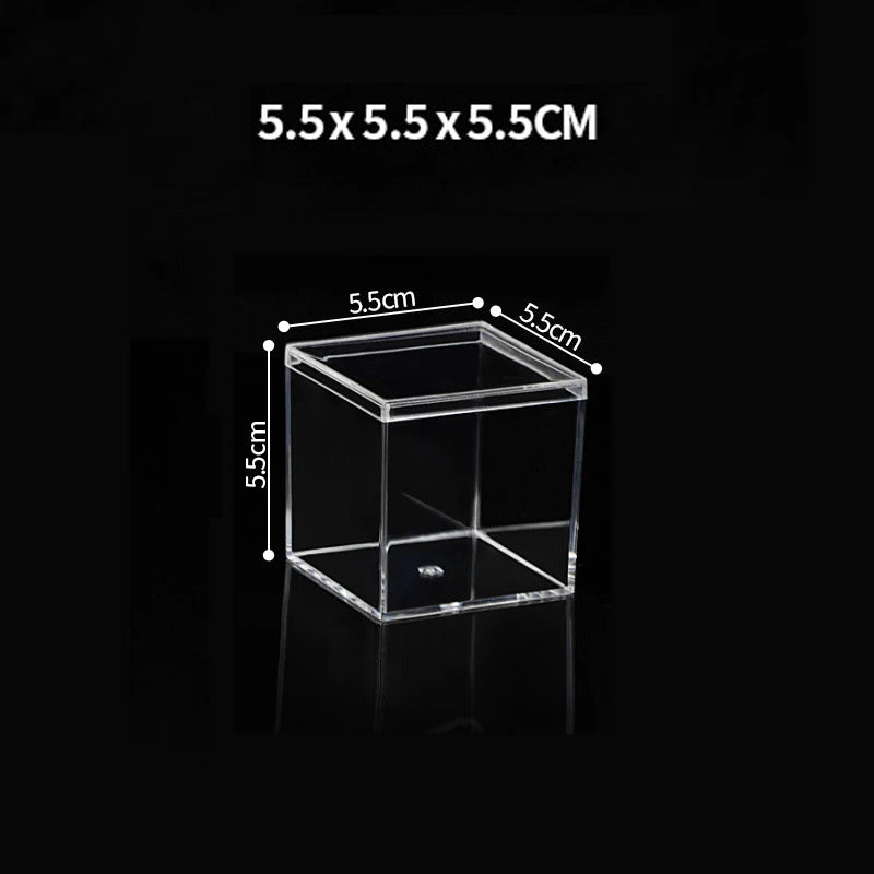 boîtes plastique transparentes modernes boîte bijoux réutiliables boîtes rangement minimalistes transparentes accessoires coiffure pièces
