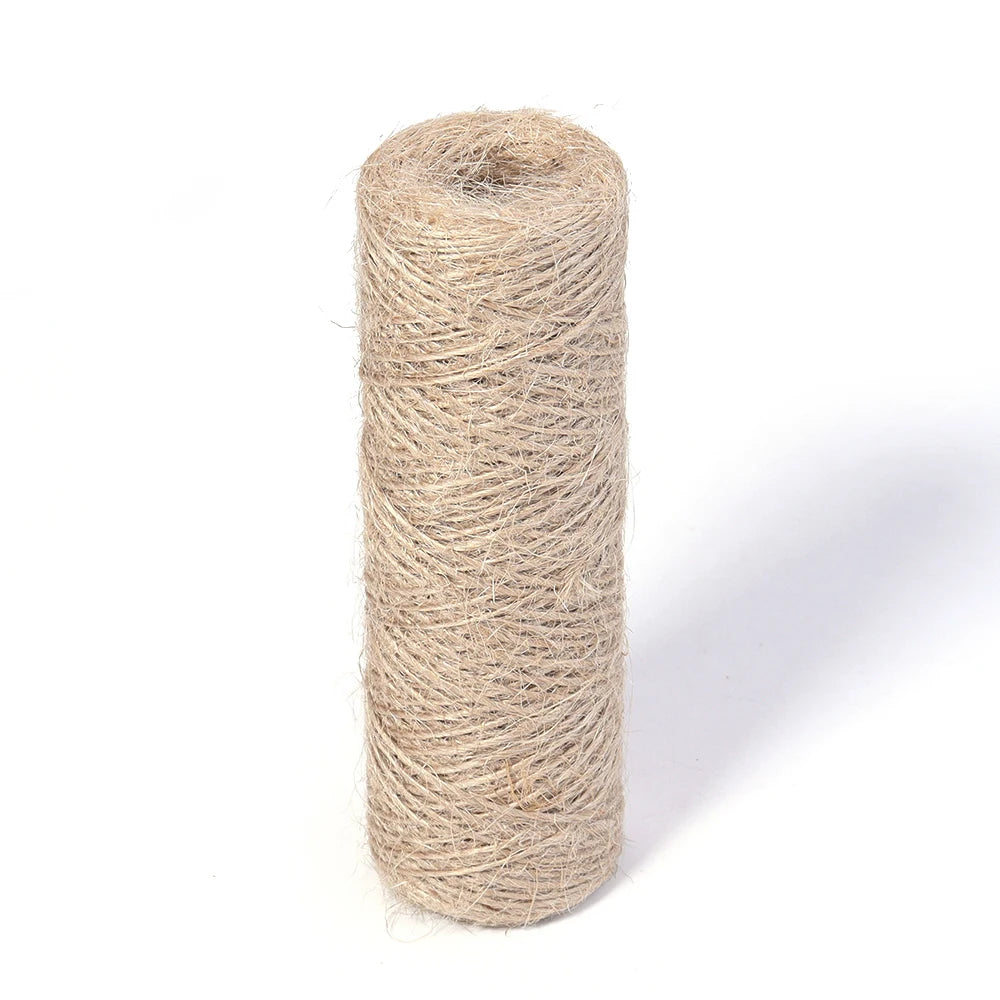 corde polyester 100mètres texture naturelle rustique artisanal beige clair fleurs artificielles bouteille verre