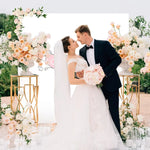 arche decorative moderne rose ornement boules differentes tailles elegante event photography studio anniversaire mariage