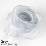 rubans dentelés organza polyester coloris unis 10m élégants mariage décoration bricolage bouquet