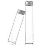 bouteilles transparentes stockage 10ml 20ml 30ml 40ml 50ml capsules métalliques respectueux environnement moderne minimaliste