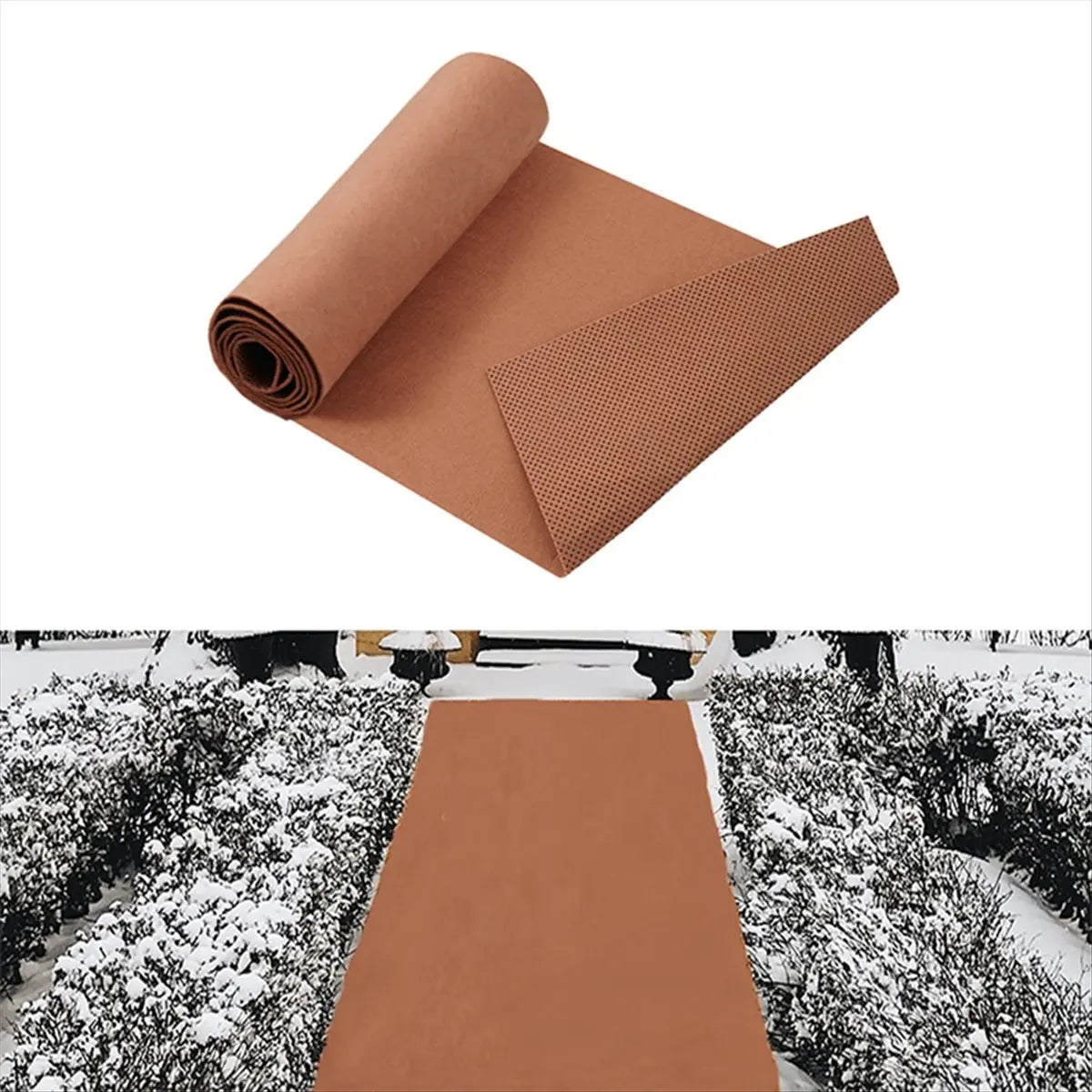 tapis antidérapant sol extérieur hiver neige brun texturé alvéoles enneigement sécurité chemin