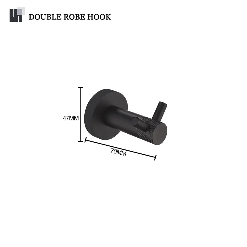 accessoires salle bain noir mat modernes fixations papier toilette verre dents brosse dents