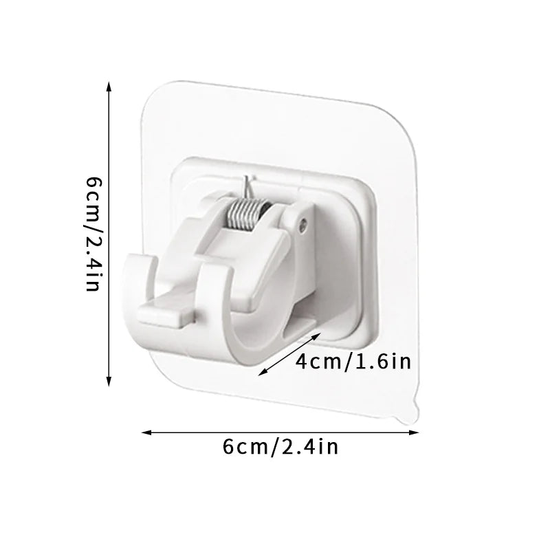 clip tringle rideau réglable blanc moderne auto adhésif support mural sans clous tige rideau