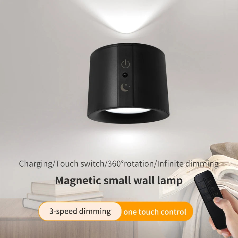 lampes murales led noir blanc rotation 360 variateur tactile moderne minimaliste chambre cuisine étude