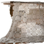 nappe table blanche polyester broderie circulaire classique mariage fête banquet