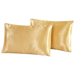 housses coussin satinées bleu marine pièces moderne literie opaques fixations