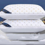 oreiller motif géométrique blanc gris jaune polyester moderne literie dormir protection cervical