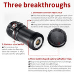 lampe torche sous marine noire led rechargeable étanche ball mount modernisée pointeur laser UV