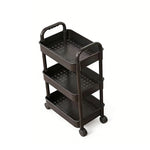 chariot rangement acier inoxydable blanc noir moderne utilisation multiple réutilisable multifonctionalité roulettes universelles