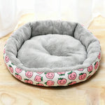 lit animaux confortable moderne gris pêches souriantes velours côteléintérieur gris taille