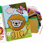 feuilles métal colorées animaux glitter cartes colorier mode créatif enfantin spirale 80 feuilles 32