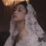 voile mariée dentelle fine fleurs classique blanc monocouche cathédrale erotique bord dentelle