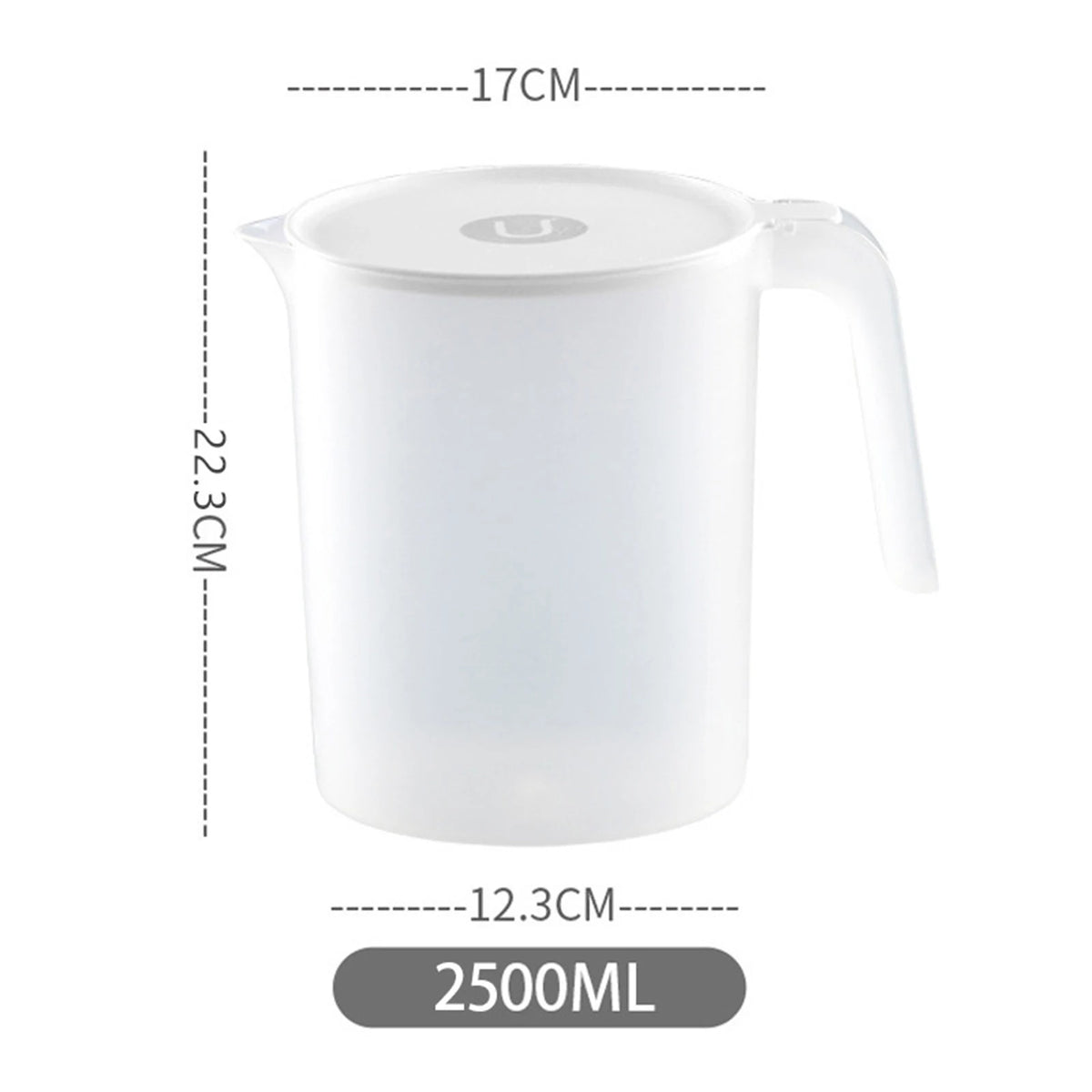 carafe eau plastique 2000ml 2500ml blanc bleu rose verte moderne minimaliste poignée couvercle logo
