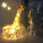 veilleuse led fusée spatiale blanc rouge jaune moderne nuit enfant décoration maison twinkle light