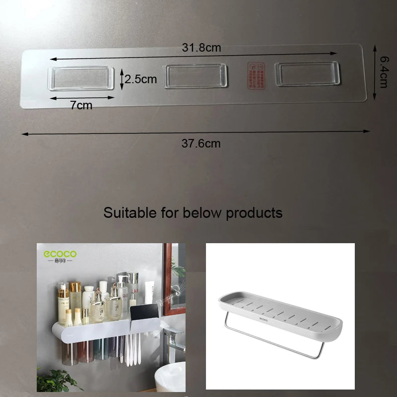 support savon transparent adhésif moderne rectangulaire carrés plastique fixe rangement