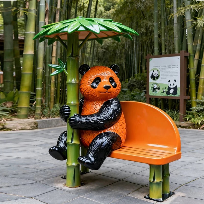 statues extérieures animaux dessin animé panda chien chat écureuil renard ours décoration jardin