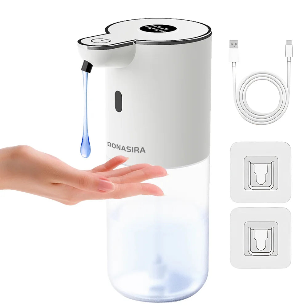distributeur savon automatique blanc noir tactile hd écran mousse liquide rechargeable usb