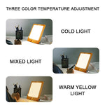 lampe bois naturel blanc moderne réglable clips contrôle tactile