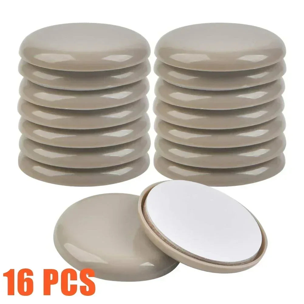 protections pieds meubles beige rondes adhésives set utilitaire 16 pieces 25mm 32mm 38mm