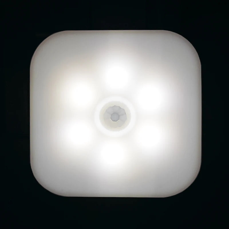 veilleuse détecteur mouvement blanc led moderne sans fixation 121v 240v 64x64mm abs matériaux économie
