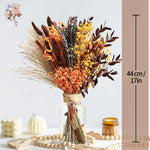 bouquet fleurs séchées orange marron naturel décoration maison anniversaire mariage rustic vintage