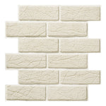 panneau mural décoratif moderne brique 3d autocollant beige marron clair résistant humidité isolation thermique