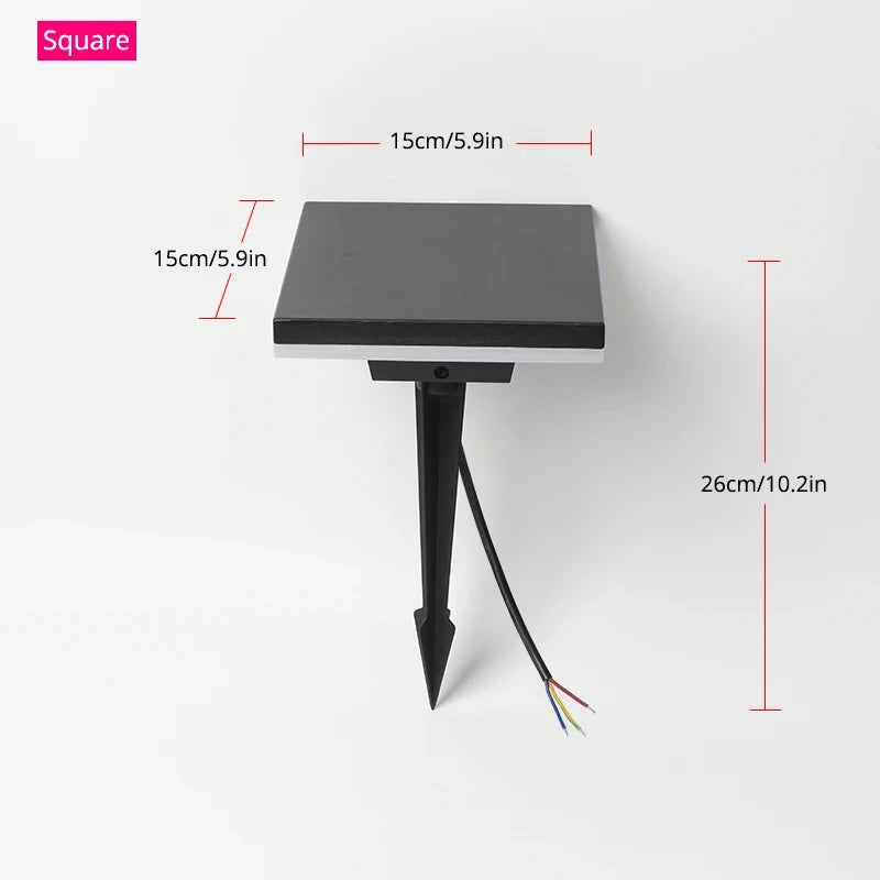 éclairage extérieur moderne lampe led étanche noir ip65 autonome ac 85265v
