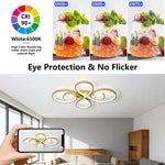 plafonnier led or contemporain circulaire ondulé opacité éclairage quotidien 15 ampoules led 10 15m²