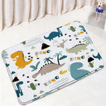 tapis toilette multicolore motifs animaux modernes adhésifs salle bain couvre siège deux sols