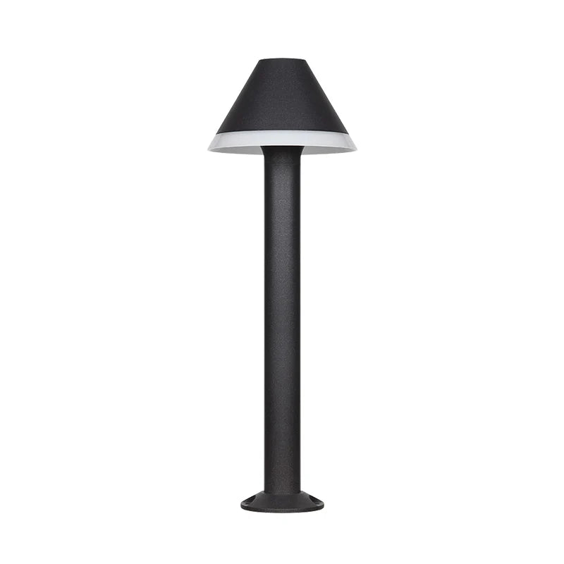 lampe led moderne noir blanc texture mat étanche jardin extérieur 12w warm light industriel