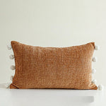 housse coussin polyester géométrique marron beige blanc moderne 30x50cm decoration intérieure