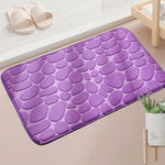 tapis sol salle bain rose clair gris violet texture cailloux moderne antidérapant polyester pile