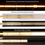 rubans led jaune blanc moderne clips connecteurs câbles alimentation 24v ip20 1000mm 2000mm 3000mm