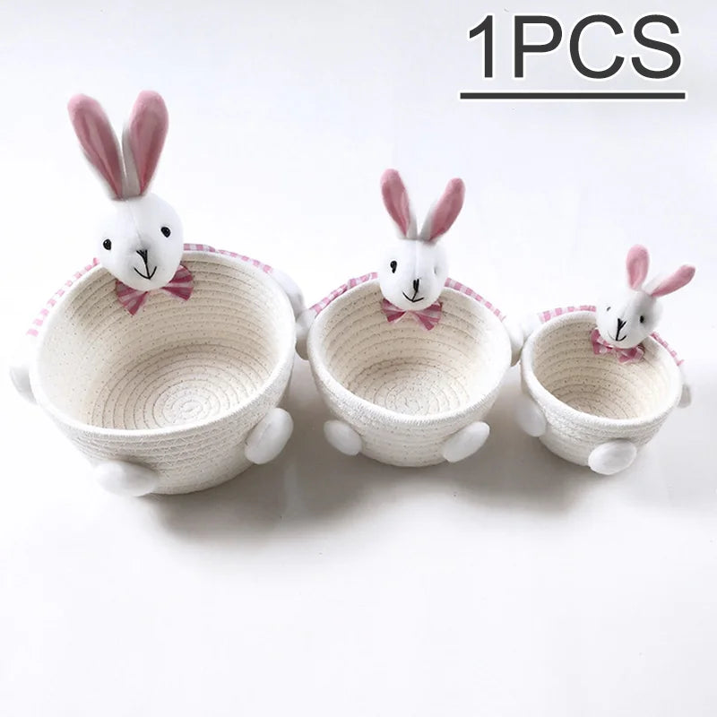 panier rangement tissu coton peluche décorative cosmétiques jouets accessoires