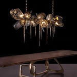 Suspension lumineuse moderne dorée transparente nid d'abeille 90 260V 2000 82000 lumens
