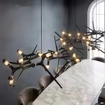 suspension lumineuse noire contemporaine 120cm 10 ampoules certification ul rohs