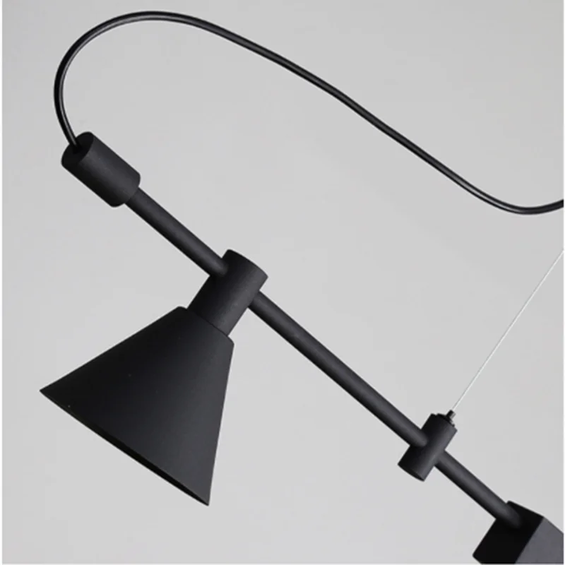Suspension lumineuse moderne noir mat câble suspendu ampoules 115cm 150cm 180cm