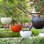 Pot suspendu moderne texture nid d'abeille blanc orange noir