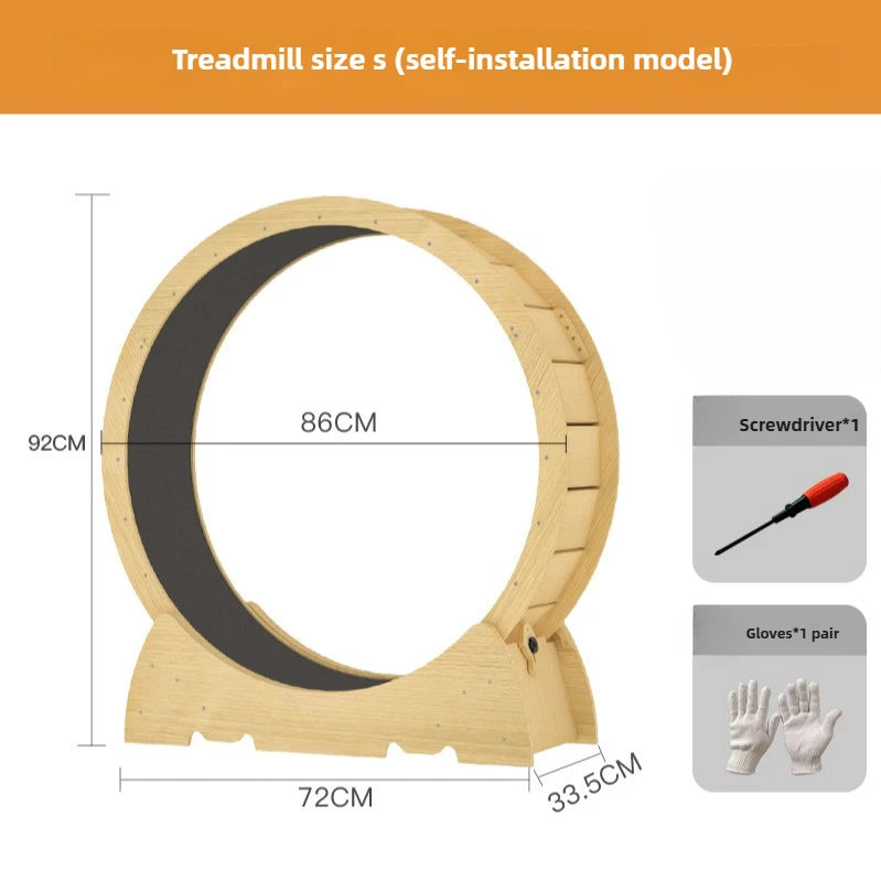 roue d'exercice hamster bois naturel moderne taille XL