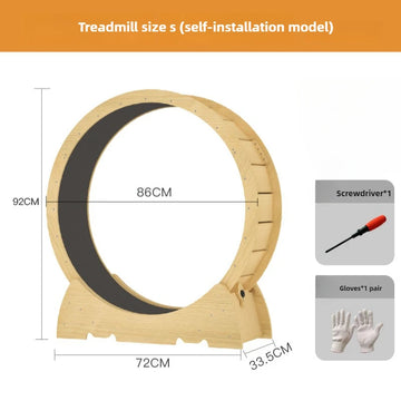 roue d'exercice hamster bois naturel moderne taille XL